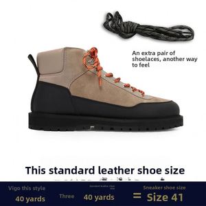 Nouvelles bottes pour hommes à tige haute, mode d'hiver, bottes chaudes rétro, bottes de travail antidérapantes à lacets pour l'extérieur - Product Image 6