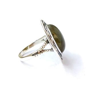 แหวนลาบราดอไรต์ เงินแท้ 925 แหวนพลอย งานแฮนด์เมด คอลเลคชั่นแหวนสวยๆ เครื่องประดับเงิน ราคาขายส่ง - Product Image 3