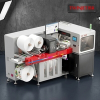 Máquina de Etiquetas Todo en Uno de Alta Calidad, 90m/h, 350mm, 2 Cabezales de Impresión, Tinta UV, Rollo a Rollo