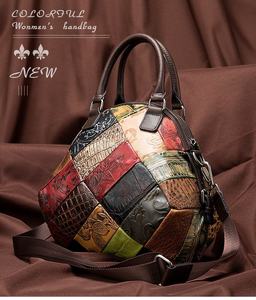 Sac à main Andong pour femmes et filles, en cuir de vache véritable, sac à bandoulière tendance, sac à poignée supérieure, style rétro - Product Image 1