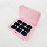 Palette de Gel Solide Portable Professionnelle pour Salon de Manucure, 4, 6, 9, 12 Grilles, Écologique, Personnalisable, Étui Cosmétique pour Gel, Vente Directe Usine