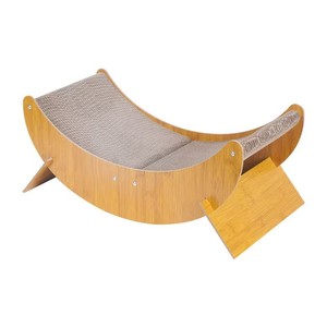 Hot-selling Cat Scratching Board Curved Moon Rocking Cat <b>Bed</b> High-quality <b>Low</b>-price Paper Cat Scratcher - Product Image 1