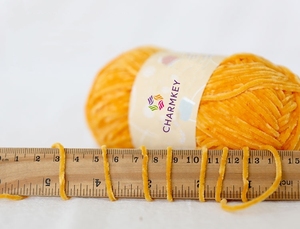 Fil à tricoter en velours de 40 g, épaisseur 2 mm, 100 % polyester, moelleux, épais, volumineux, chenille, pour <span class=keywords><strong>tricot</strong></span> à la main - Product Image 5