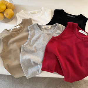 Nuovo Arrivo: T-shirt Senza Maniche a Costine in Cotone Tinta Unita per Adulti e Bambini - Top Estivo Carino per Papà e Ragazzi - Product Image 6