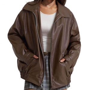 Custom OEM/ODM Women's Solid Colour Faux Shearling Windproof Loose Lapel Jacket Fashion Outerwear Casual Street Style Autumn - Product Image 1