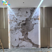 Panneau mural flexible en PVC imitation marbre RCL 1220*2440mm, alternative aux dalles de marbre, feuille de PVC plastique flexible avec protection UV