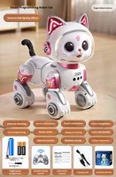 Juguete de Gato Robot Eléctrico Inteligente con Control Remoto, de Plástico Resistente, Educativo para Niños de 1 a 3 Años, Niños y Niñas