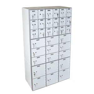 33-Door Bank Safe Deposit Box Small Inner Box with Digital Lock Hotel Safe Box Made of Durable Steel