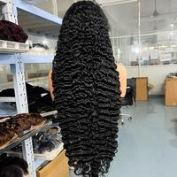 Perruque frontale en dentelle HD 13*4 en cheveux humains vierges brésiliens, densité 250%, bouclés naturels birmans, sans colle, vente en gros