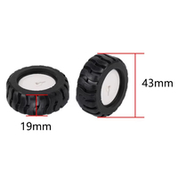 Accessoires de Robot de pneu en caoutchouc axe D 43MM roues de modèle de chariot de suivi avec moteur à engrenages N20