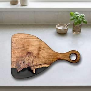 Tabla de cortar redonda de bambú desechable, la más vendida, con 1.5 cm de grosor y mango metálico de fácil limpieza, utensilio de cocina, regalo, decoración del hogar - Product Image 1