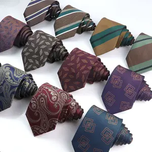 Pola Persia mewah merek klasik vintage desain serat mikro pria buatan tangan abu-abu merah biru tua dasi leher bunga untuk pria