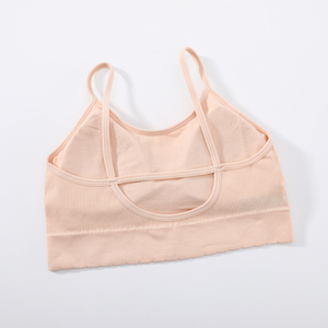 Ensemble de soutien-gorge bikini sans armatures, rembourré, à couvrance complète, confortable pour femme, avec décoration à la taille, couleur unie - Product Image 4