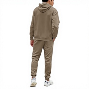 Ensemble de survêtement unisexe Beazer Sports, sweat-shirt à capuche et pantalon de couleur unie, décontracté, manches longues, taille élastique, 100% coton respirant - Product Image 3