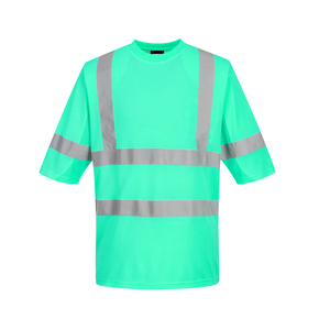 Chemise de sécurité haute visibilité pour les travailleurs routiers, certifiée ANSI/ISEA 107 Classe 2/3, bande réfléchissante, tissu respirant 100% polyester - Product Image 1