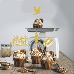 Juego de decoración para tarta de la Santa <span class=keywords><strong>Comunión</strong></span> con Paloma brillante y diseño de Cruz para bautismo, bautizo, Baby Shower, fiesta de <span class=keywords><strong>primera</strong></span> <span class=keywords><strong>comunión</strong></span> - Product Image 3