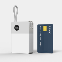 Tragbares Ladegerät USB C Power Bank Slim 10000mAh Eingebauter Netz stecker 2 in 1 PD Ladegerät Power Bank