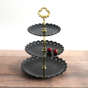 Rak <span class=keywords><strong>Display</strong></span> Kue Buah Pesta Kafe Hotel 3 Tingkat Plastik Gaya Eropa yang Dapat Disesuaikan - Product Image 6