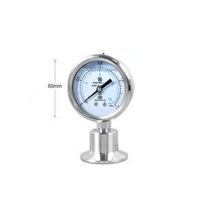 Manomètre à diaphragme sanitaire à fixation rapide YNTP-60BF en acier inoxydable - Product Image 2