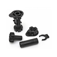 Pieds de canapé en plastique ABS noir 06.006, pieds de nivellement pour armoire de cuisine, pieds réglables en plastique, pieds en plastique pour meubles