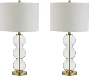Moderne Glazen Tri-Bol Led Lamp, Slaapkamer, Woonkamer, Kantoor Salontafel, Boekenkast, transparante Messing