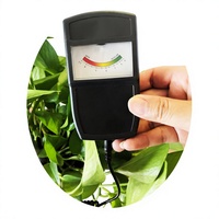 Testeur de pH du sol de jardin avec sonde électrode en plastique noir 16 cm, plage de 3,0-8,0 pH, précision de 0,25 pH, garantie 1 an