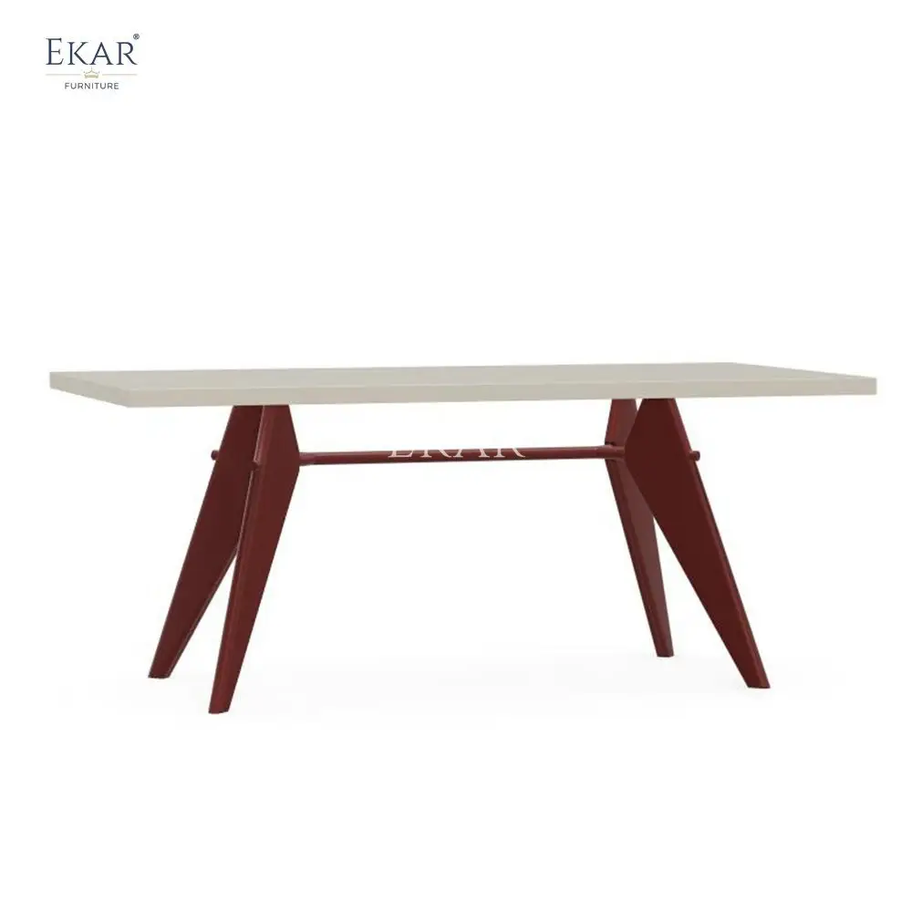 Tavolo da pranzo in legno massello di quercia bianca importato in stile design moderno