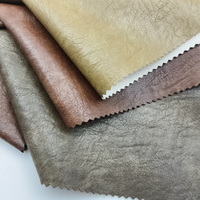 Fabricant de cuir artificiel, tissu synthétique tricoté PU sur mesure 310GSM pour manteau et veste