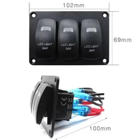 Panneau de commande à interrupteurs pour barre lumineuse LED, 3 interrupteurs à bascule 12V