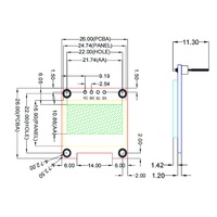 Pantalla LCD OLED PM Blanca de 0.96 Pulgadas, 128*64, Interfaz IIC I2C, Bisel Estrecho, 4 Pines