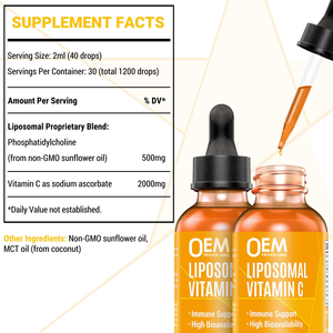 OEM liposomiale vitamina <span class=keywords><strong>C</strong></span> gocce di glutatione 2000MG liquido ad alto assorbimento supporta immunità antiossidante integratore di collagene gocce - Product Image 3