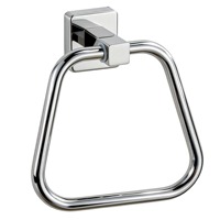 Anneau porte-serviettes carré noir mat pour salle de bain et cuisine, support mural en acier inoxydable robuste