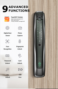 Cerradura Inteligente Biométrica de Aleación de Aluminio de Alta Seguridad con WiFi Tuya, Reconocimiento Facial 3D y Video para Puertas de Madera y Acero - Product Image 2