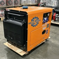 Groupe électrogène diesel silencieux monocylindre 5kW 8kW 10kW 12kW 50kW 60kW 80kW 100kW, moteur diesel refroidi par air, générateur électrique