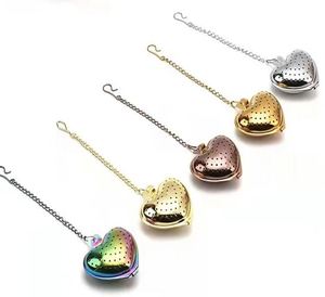 Kitchen Set Accessories Stainless Steel Polished Heart-Shaped Hanging <b>Tea</b> Strainer Modern and Simple - Product Image 4