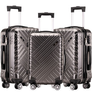 2024 personalizado 3 uds maleta de viaje económica 100% ABS + PC equipaje de viaje maleta conjunto de equipaje con rueda Universal - Product Image 2