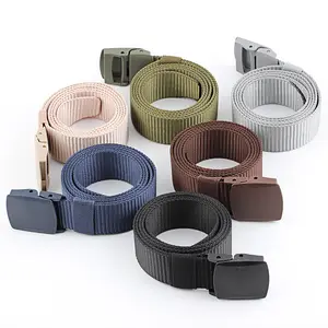 Custom High Quality Strap Automatic Buckle Nylon Belt Male Tactical Waist Belt Men Canvas Fabric Belts