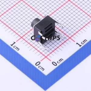 TC-6610-6-260G Tactile Switch Through hole Component THT-4P,6x6mm Switch Single Pole Single Throw Round Button 2.6N Through Hole - Product Image 2