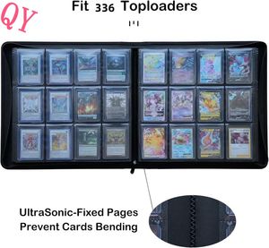 Q YJunmei 12 Pockets Top Loader Card Binder Album Verified Supplier Custom Premium PU Leather Zipper Binder Toploader Binders - Product Image 3