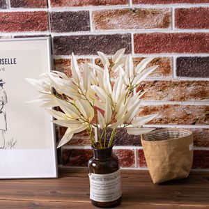 ช่อดอกไม้ใบไผ่ประดิษฐ์ CallaFloral สีขาวนม สำหรับตกแต่งงานแต่งงานและบ้าน สไตล์ INS - Product Image 1