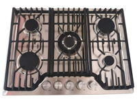 Nouveau modèle OEM/ODM d'usine de haute qualité avec 5 poêles intégrés équipés d'une cuisinière à gaz en acier inoxydable de 90 centimètres