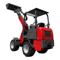 BITSMANN 800kg Mini Diesel 4x4 Cargador frontal telescópico KUBOTA EU5 Motor Rueda Núcleo Caja de cambios Hecho en China 1 año de garantía