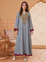 Gaun Abaya Seamless Plus Size Baru Nisamodest untuk Wanita, Pakaian Muslim Polos Panjang, Grosir