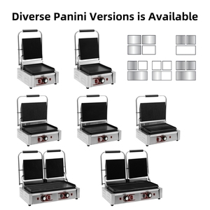 Heavybao Piastra Elettrica a Contatto Scanalata, Pressa per <span class=keywords><strong>Panini</strong></span> Commerciale, Attrezzatura Ristorazione in Acciaio Inox, Griglia per Sandwich, Bistecchiera per Attrezzature Catering - Product Image 3