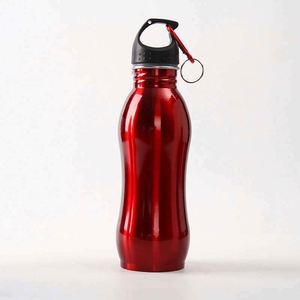 Botella de Agua de Acero Inoxidable Roja, Aislada al Vacío de Doble Pared, para Viajes y Actividades al Aire Libre, con Tapa - Product Image 1