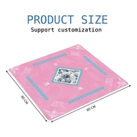 Tapis de Mahjong Américain Personnalisé 33x33 Pouces Antidérapant en Feutre Réducteur de Bruit pour Poker, Jeux de Cartes et Jeux de Société