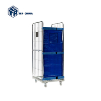 Conteneur en acier Q235 léger 720x805 avec cage de protection anti-chute H1600 ou H1700mm, maille 280x105mm