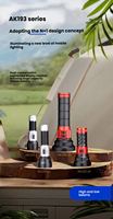 Lampe torche tactique LED haute puissance longue portée rechargeable avec zoom télescopique, mise au point réglable, étanche IP65, 20000 lumens, 1000M+