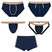 Boxers pour hommes personnalisés avec ceinture élastique en tissu intégré |   90% Lyocell 10% Spandex 230g, caleçons respirants, sous-vêtements pour hommes OEM