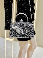 Sacs de soirée pour femmes, pochettes scintillantes en cristal, sacs à main de luxe en diamant, sacs à main vintage en strass, sacs à main en forme de paon pour mariage et fête